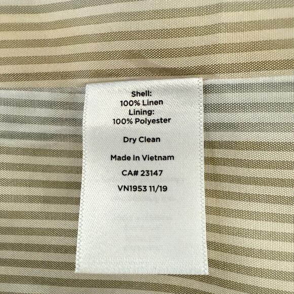 Talbots Butter Yellow Linen Blazer Jacket Women's Size 6P Casual Summer Colorful - Picture 6 of 6